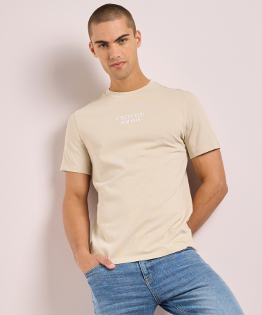 uni t-shirt met borstprint