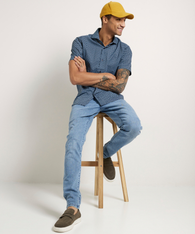 slim fit overhemd korte mouw