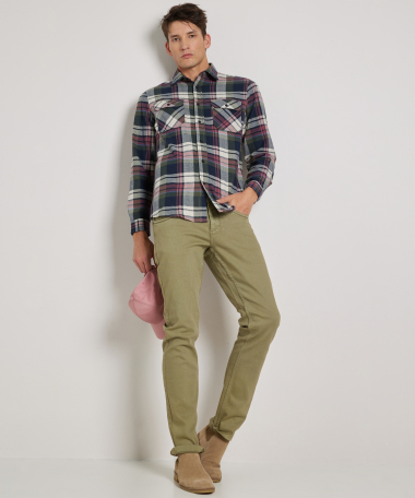 flanel overhemd met borstzakken