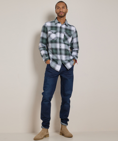 flanel overhemd met borstzakken