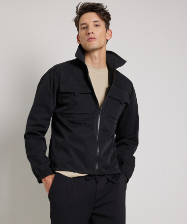 overshirt met zakken en rits