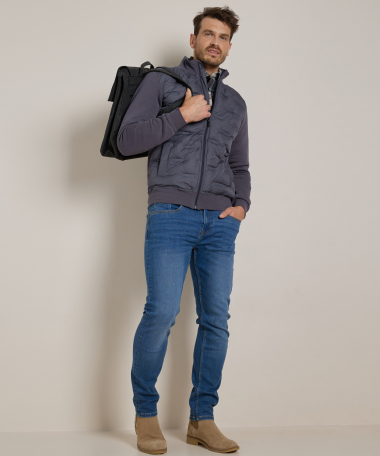 sweat vest met nylon design