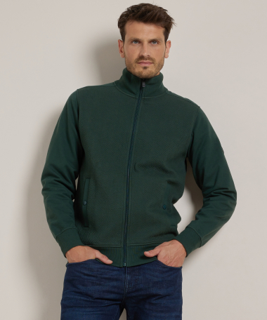 sweat vest met hoge kraag