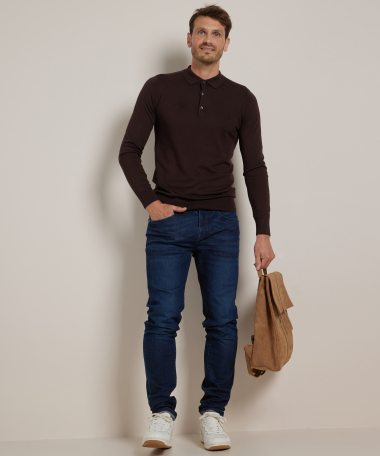 basic trui met polokraag