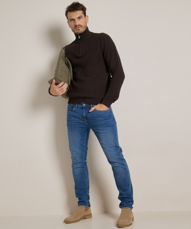 trui met gebreid dessin