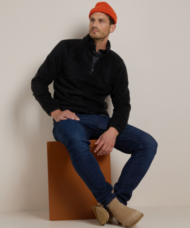 basic fleece trui