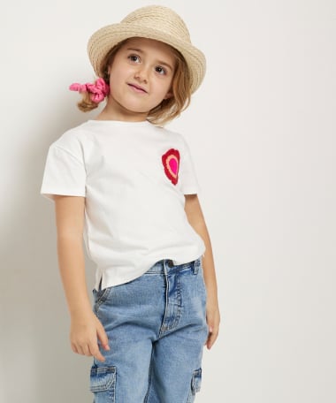 t-shirt met gehaakt detail
