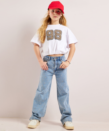 kort t-shirt met print