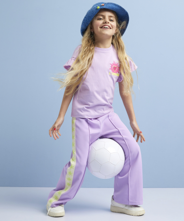 t-shirt met ruches en print