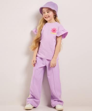 t-shirt met ruches en print