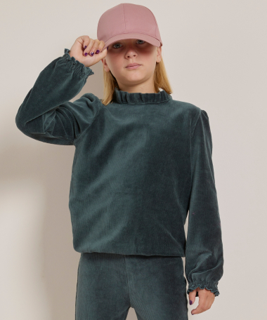 rib velvet top