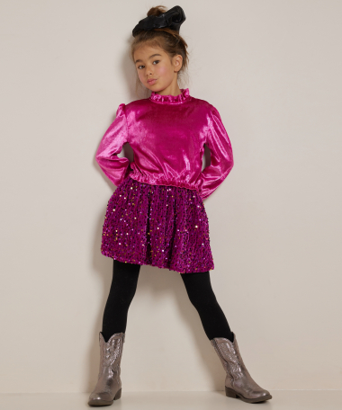 velvet top met glans