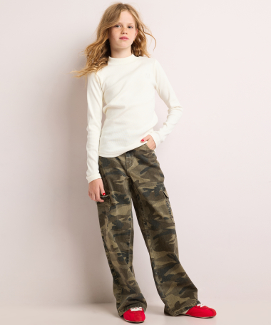 rib top met borstprint