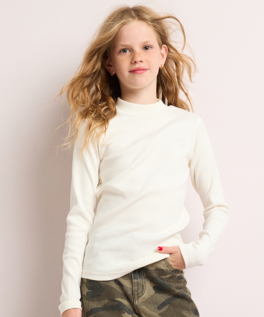 rib top met borstprint