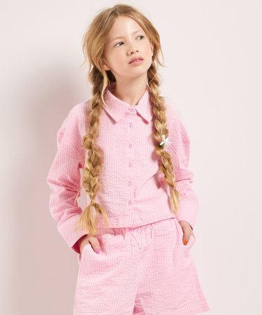 korte blouse met lange mouw