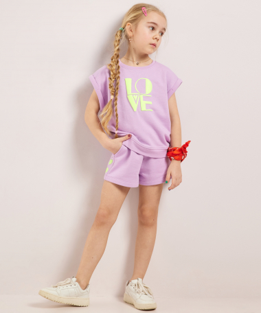 lila singlet met love print