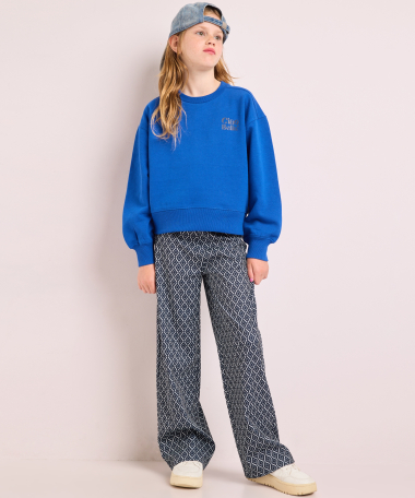 basic trui met borstprint