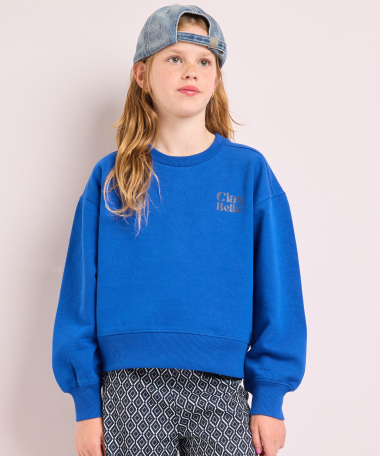 basic trui met borstprint