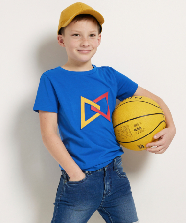 t-shirt met embossprint