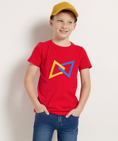 t-shirt met embossprint