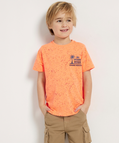 oranje t-shirt met prints