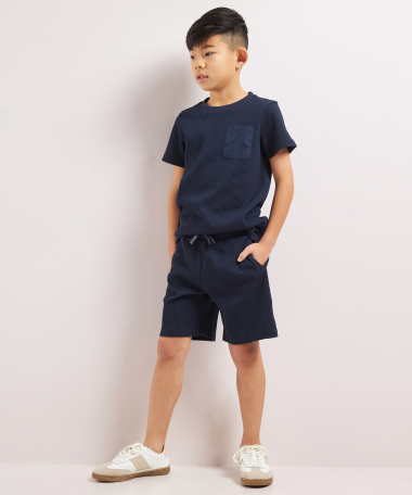 structuur t-shirt borstzakje