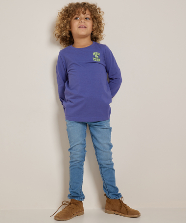 jersey top met prints
