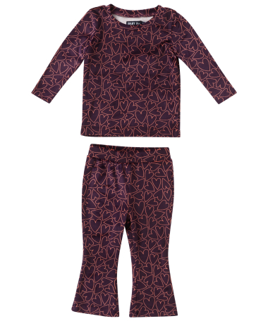 velvet top met print