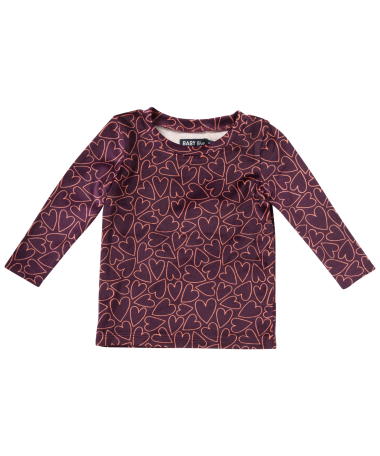 velvet top met print