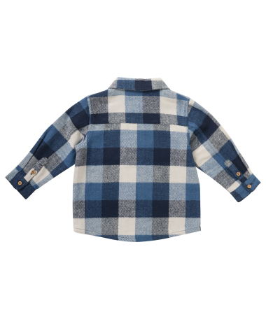 geblokt overshirt met rits