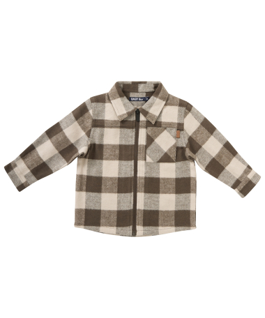 geblokt overshirt met rits