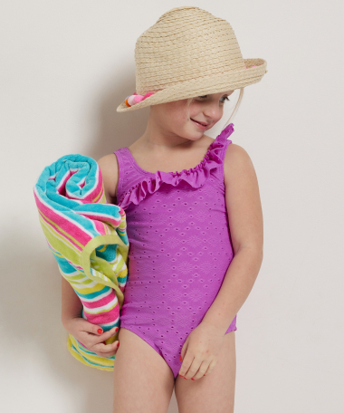 embroidery badpak met ruches