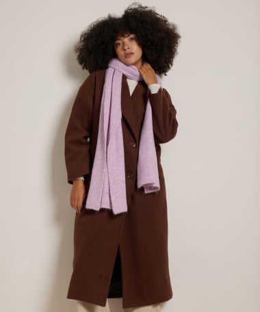 ribgebreide sjaal melange