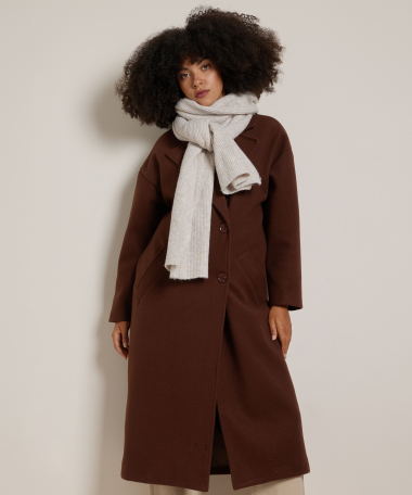 ribgebreide sjaal melange