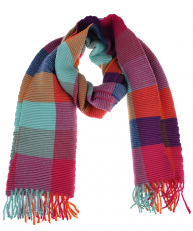 sjaal met blokkendessin