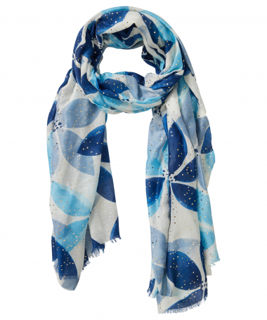 sjaal met bloemenprint en glitter