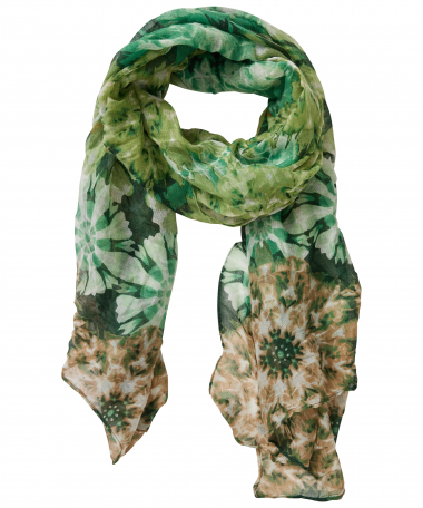sjaal met tie-dye print