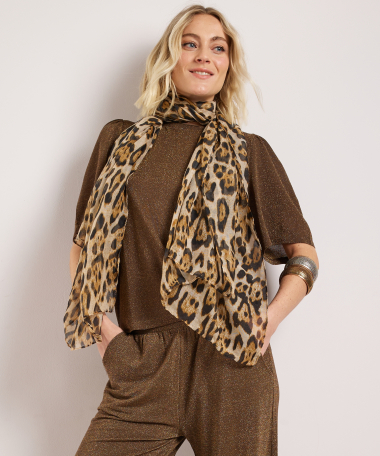 sjaal met panterprint