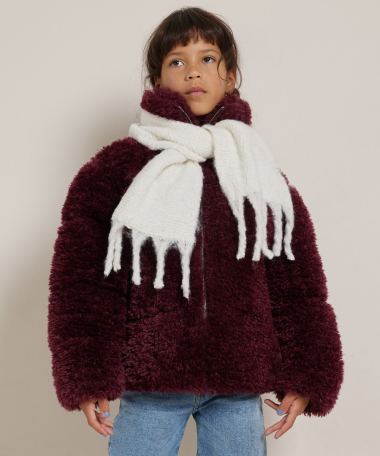 uni wintersjaal met franjes