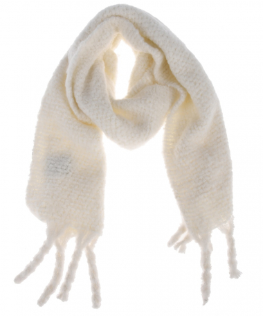 uni wintersjaal met franjes