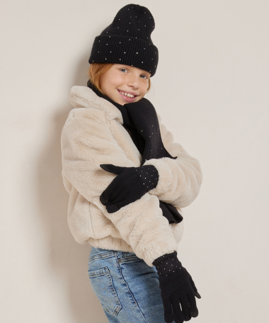 handschoenen met glitterstuds