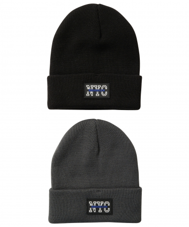 2-pack beanie met patch