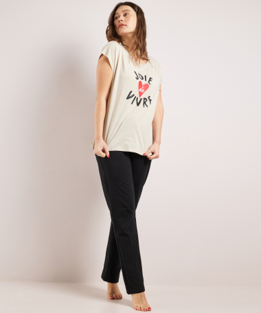 pyjama t-shirt met opdruk