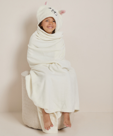 zachte deken met capuchon