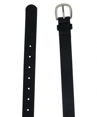 basic leren riem zwart