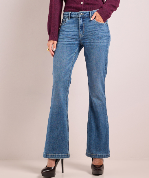 flared fit stretch jeans - noa