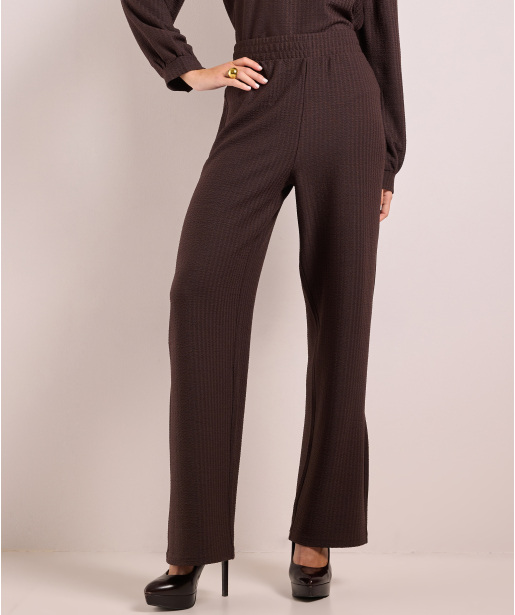 crinkle uni straight fit broek