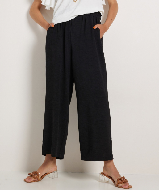 uni wide fit broek elastische taille