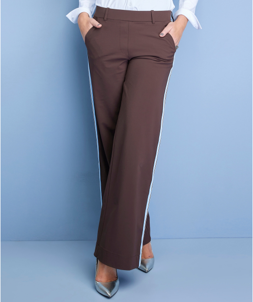 wide fit broek travelstof tape