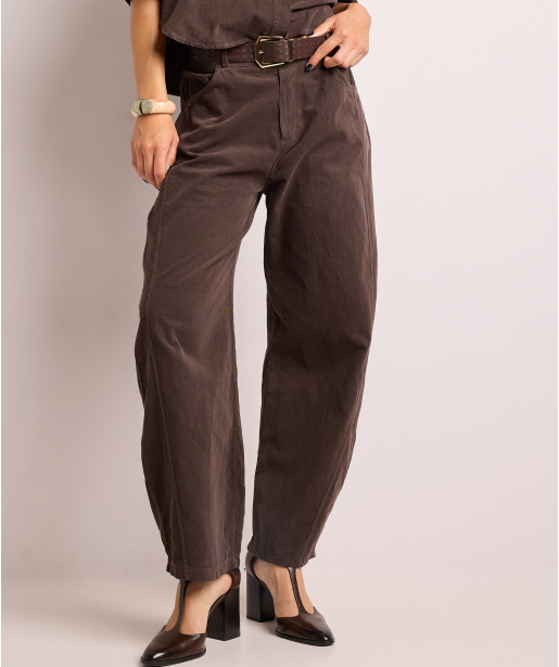 balloon fit broek rib